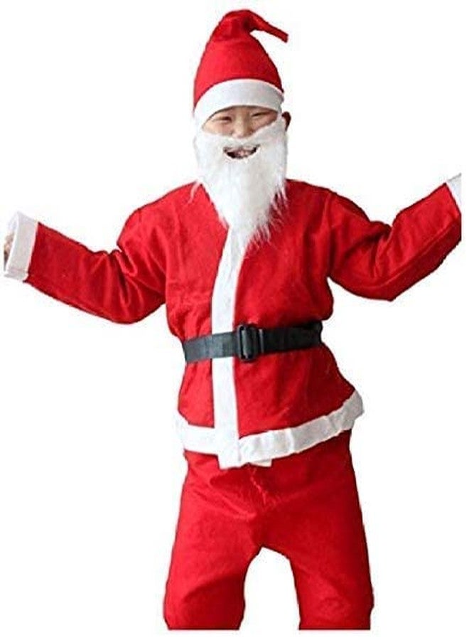 Lilone 5 Piece Santa Clause Christmas Day Costume & Fancy Dress | Jacket, Trouser, Belt Cap & Beard | Free Size (0 to 3) - Image 3